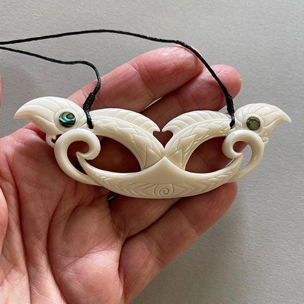 Tribal Maori Bone Breastplate Necklace Aotearoa Spirit