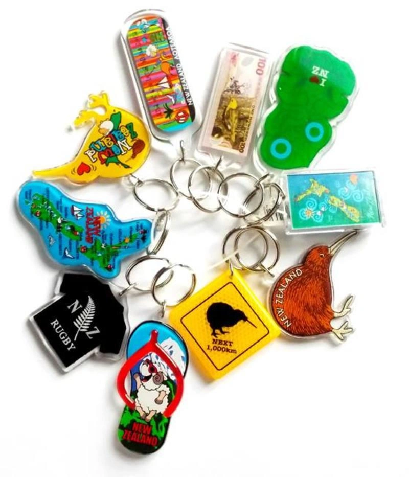 New Zealand Keyrings - 10 Assorted Designs, Perfect Gift!