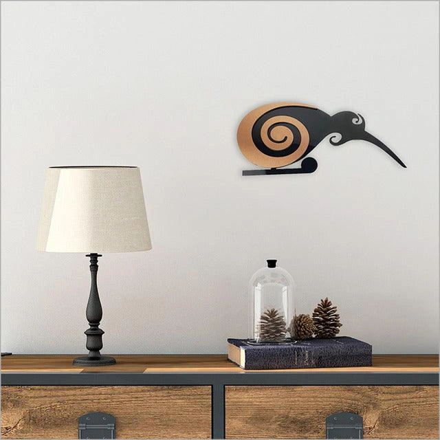 Kiwi Bird Wall Art: Vibrant 2-Tone Tropical Paradise Decor